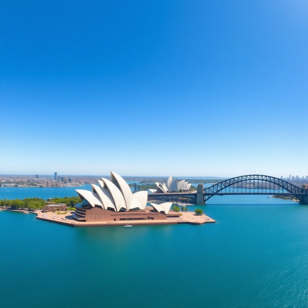 Sydney city and harbour landscape
