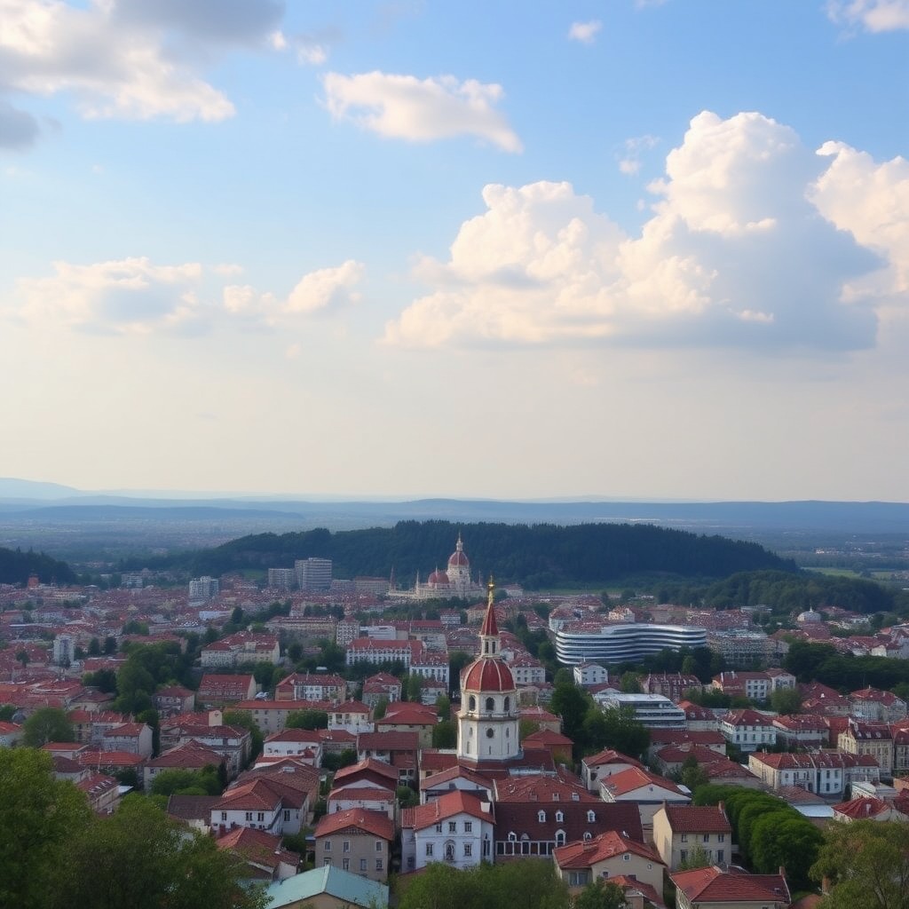 Illustrative Bacau Romania car-hire road-trip scene