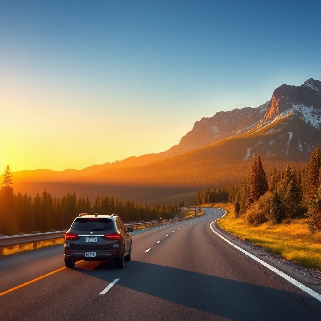 Car hire Canada scenic drive through the Rockies