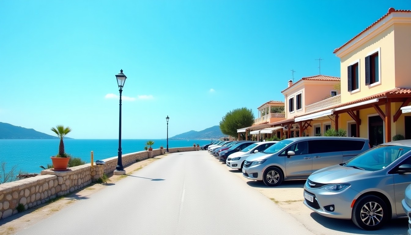 Rental car route near Argassi on Zakynthos Island