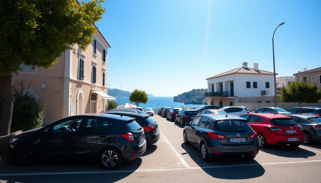 Rental car route near Lassi on Kefalonia