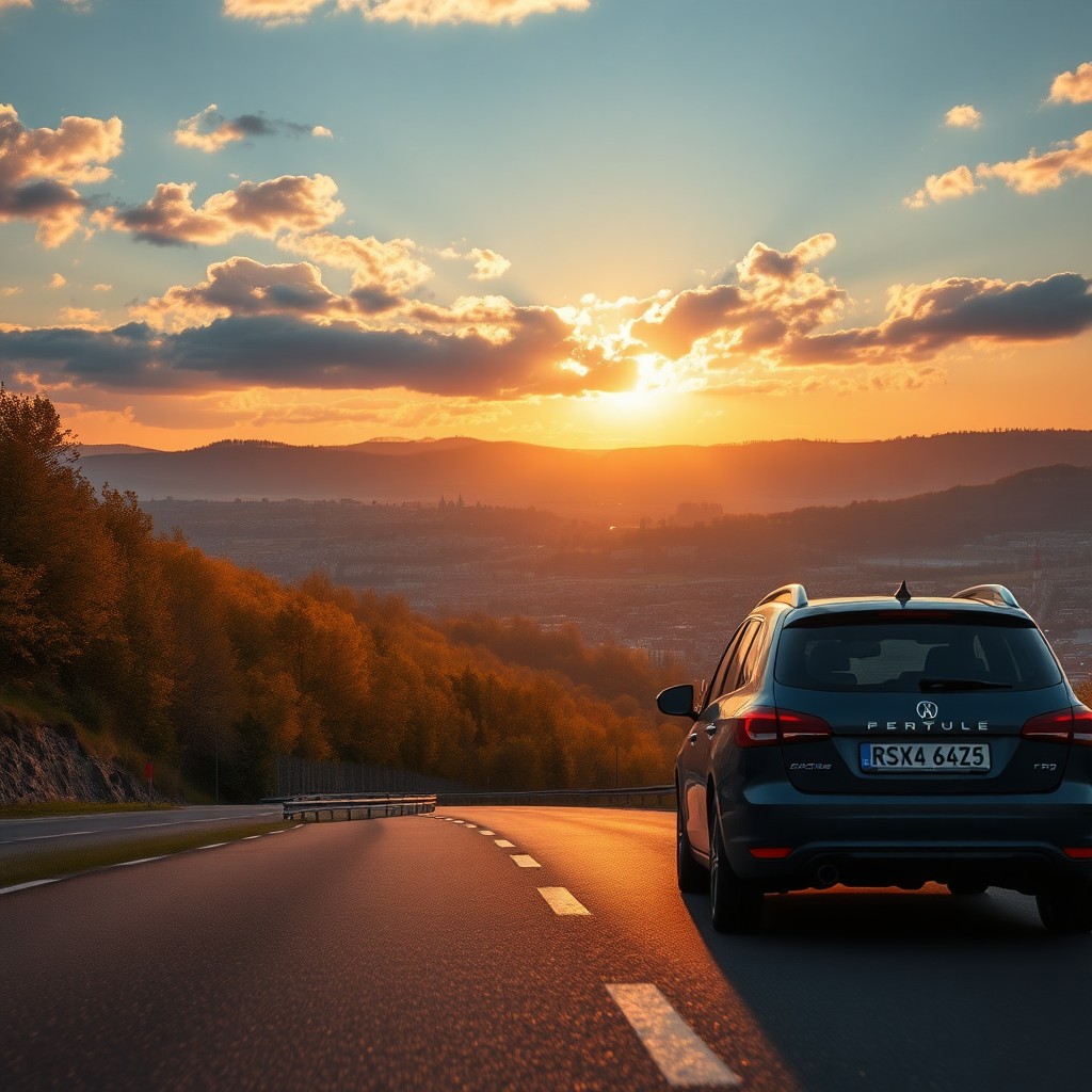 Car hire Czech Republic road trip near Prague skyline