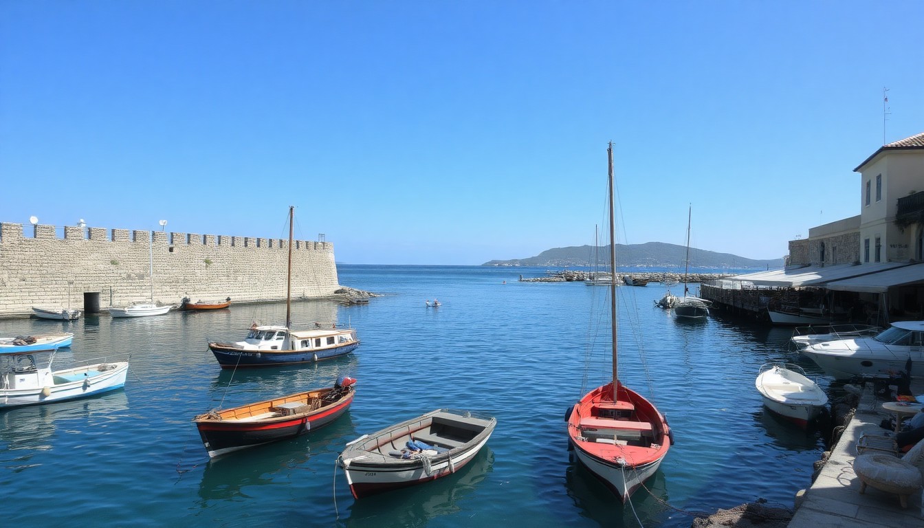 Rental car route near Pythagorion on Samos Island