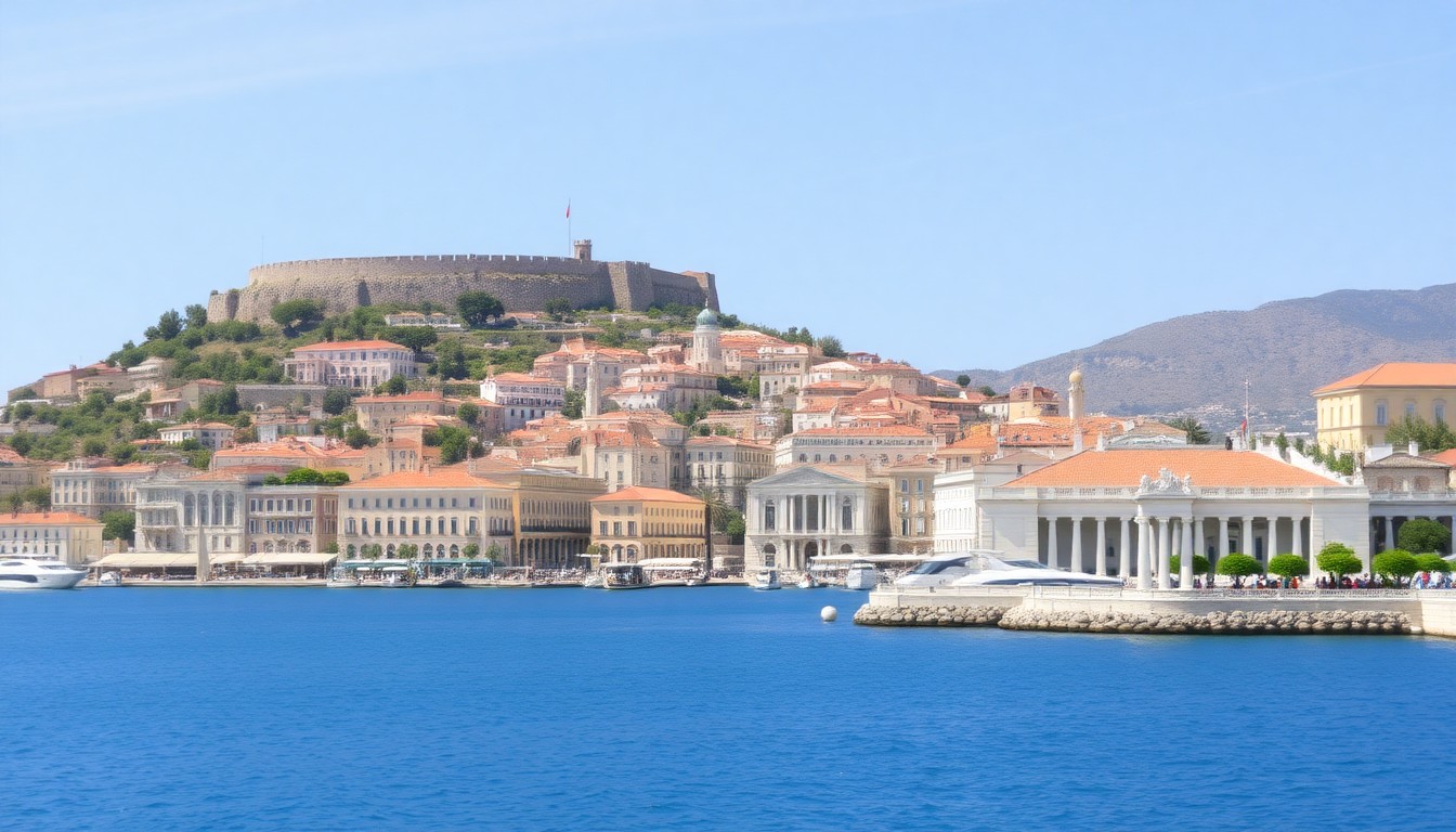 Rental car route near Nafplio and the Argolic Gulf