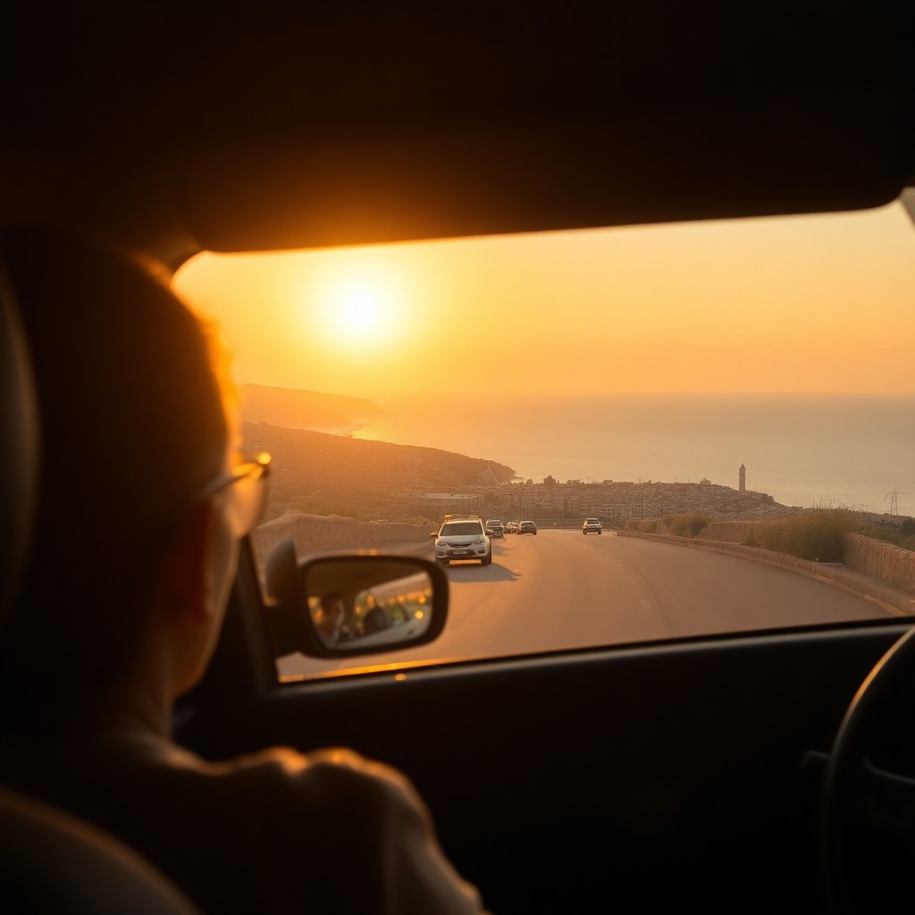 Car-hire journey on Gozo, Malta