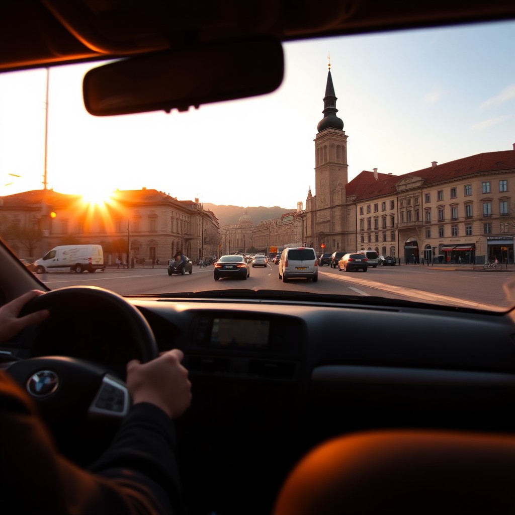 Rental car journey from Zagreb Airport into Croatia