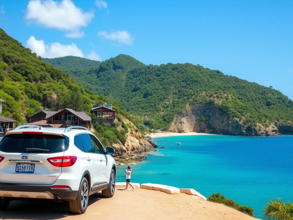 Illustrative USA car-hire scene for Treasure Island Car Hire