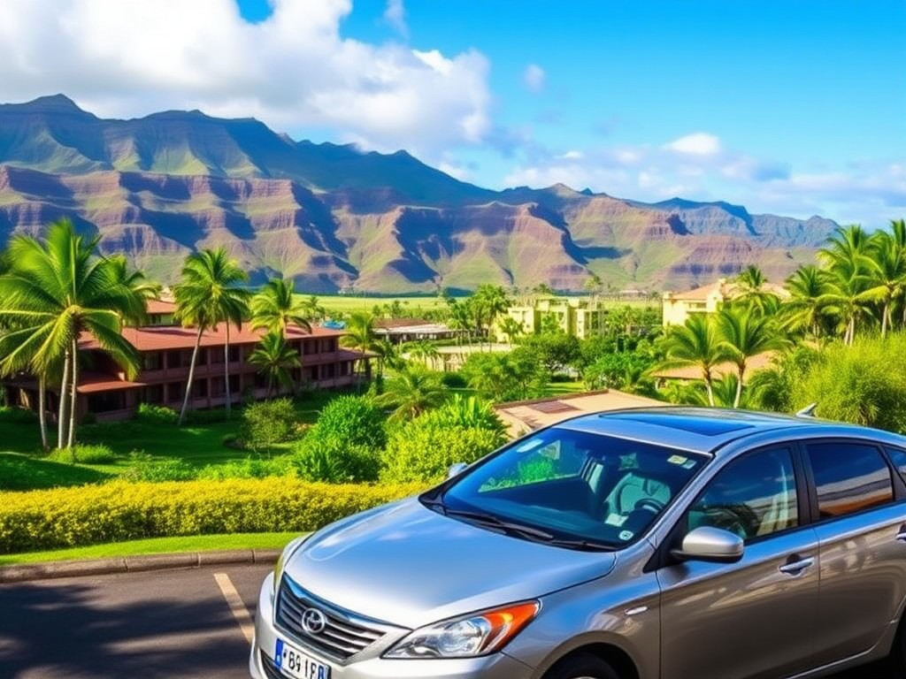 Illustrative USA car-hire scene for Sheraton Kauai Car Hire