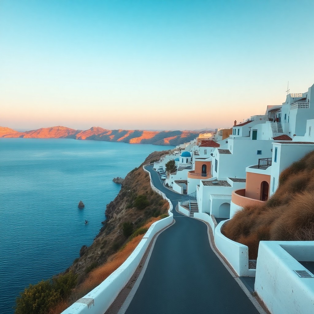 Greek island road trip with a rental car