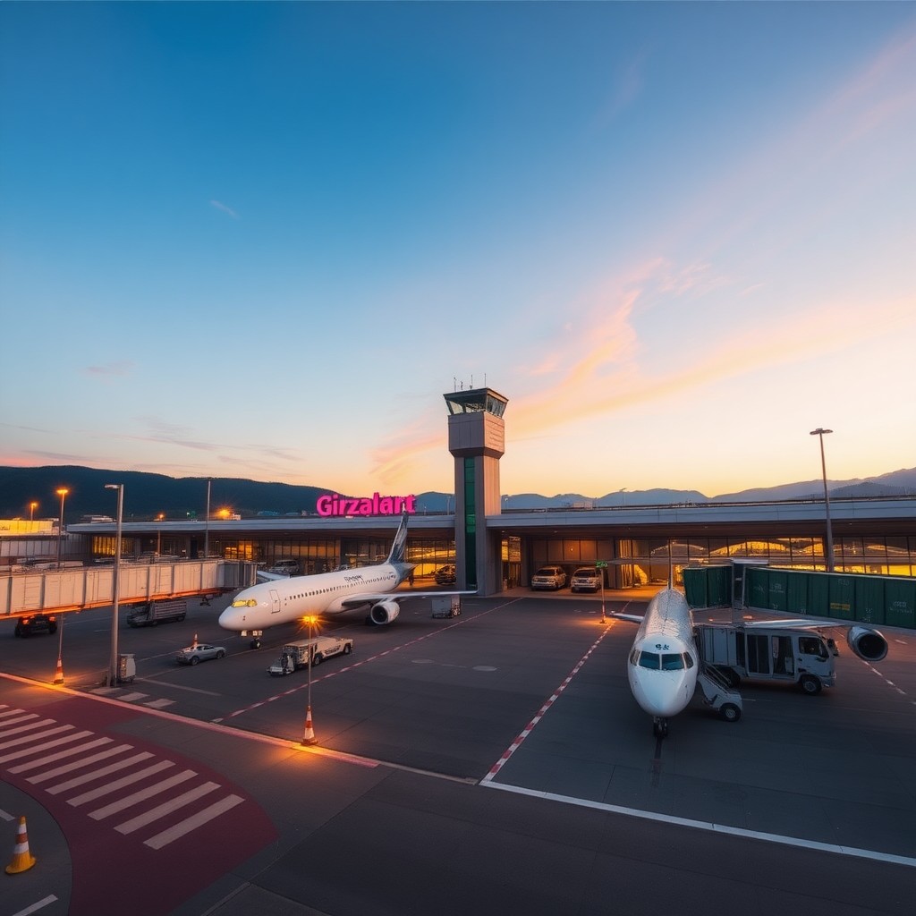 Graz Airport and the surrounding Styrian landscape