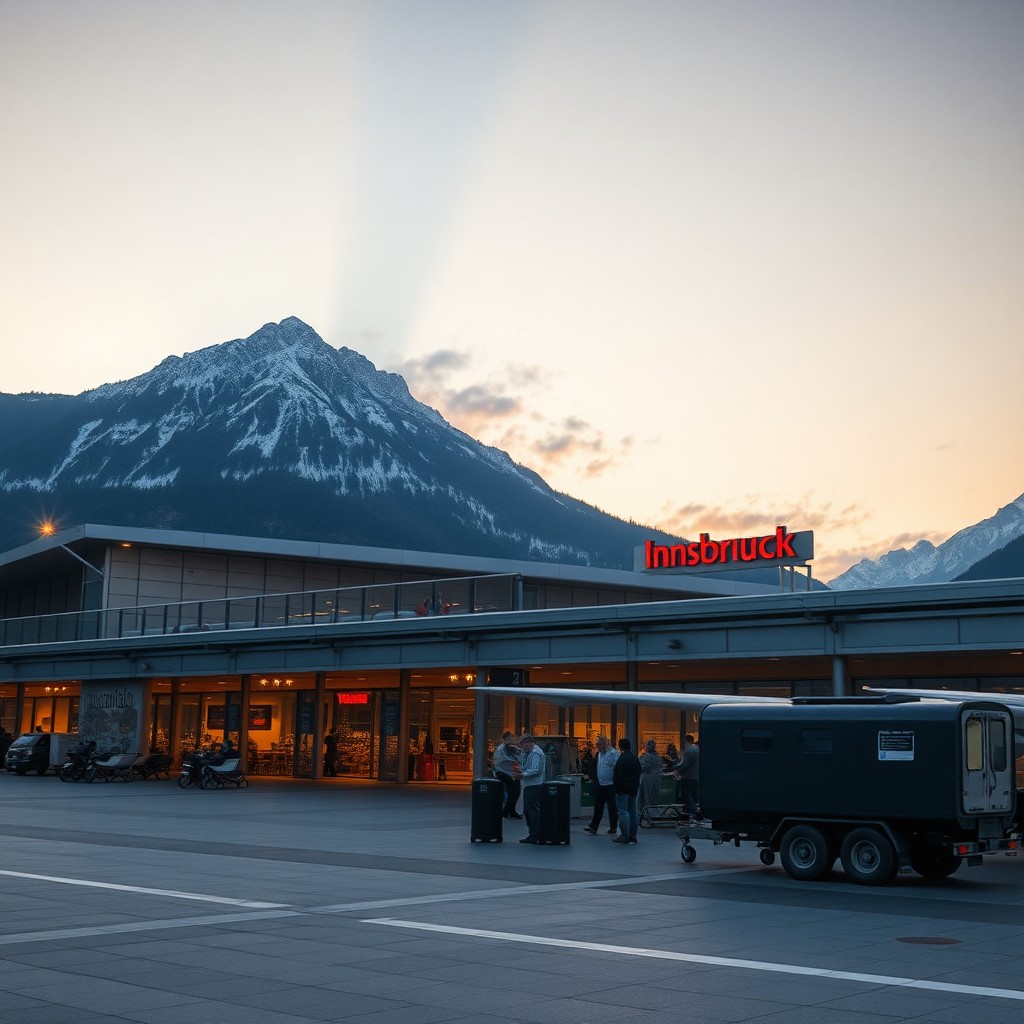 Innsbruck Airport and the surrounding Tyrolean Alps