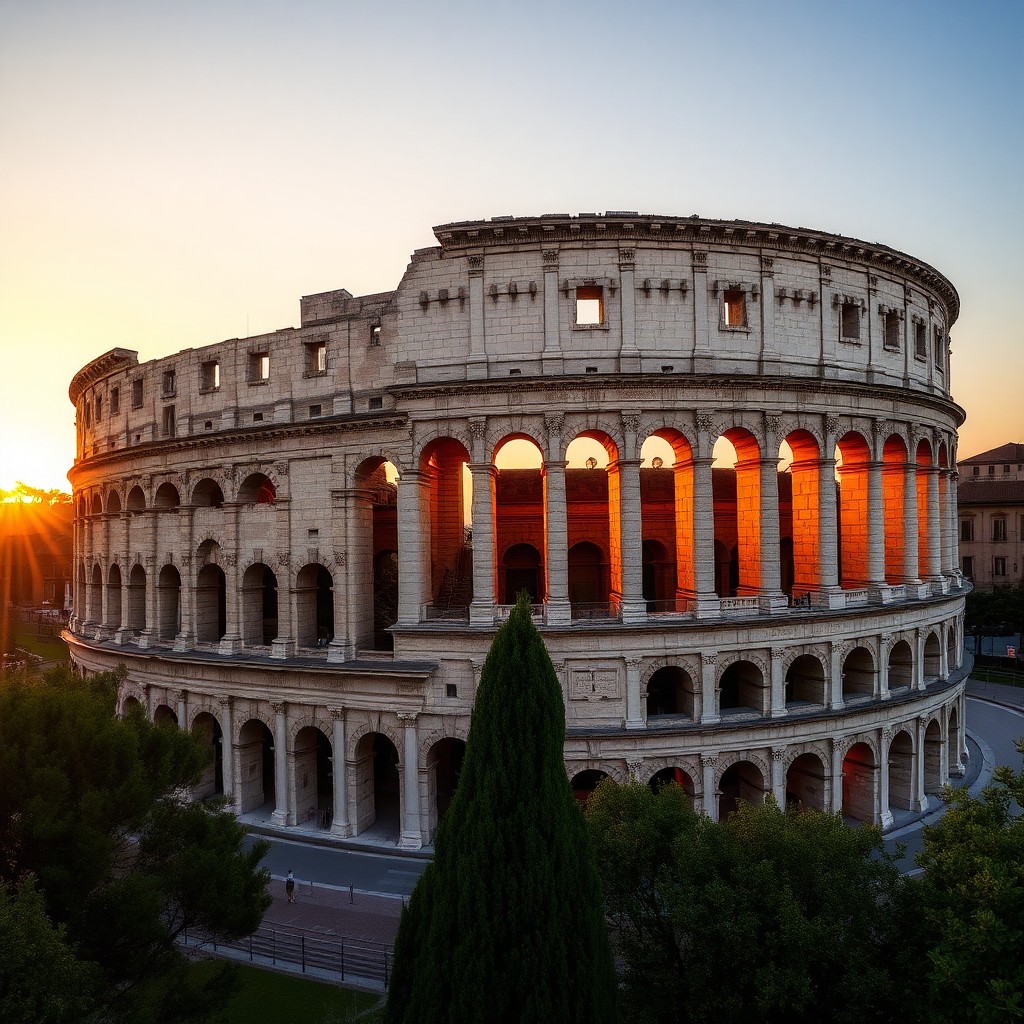 Car hire Verona — Roman Arena and medieval old town at golden hour