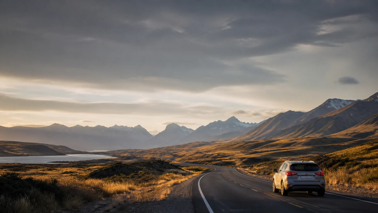 Illustrative Argentina road-trip scene for Ezeiza Ministro Pistarini Airport Car Hire