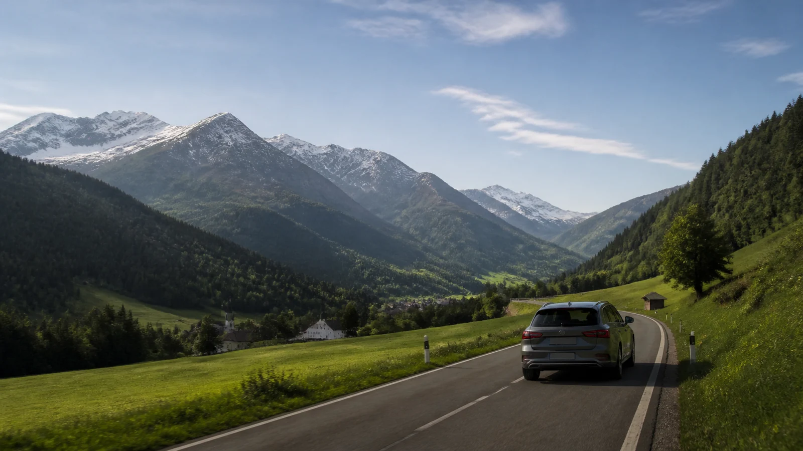 Illustrative Austria road-trip scene for Graz Car Hire