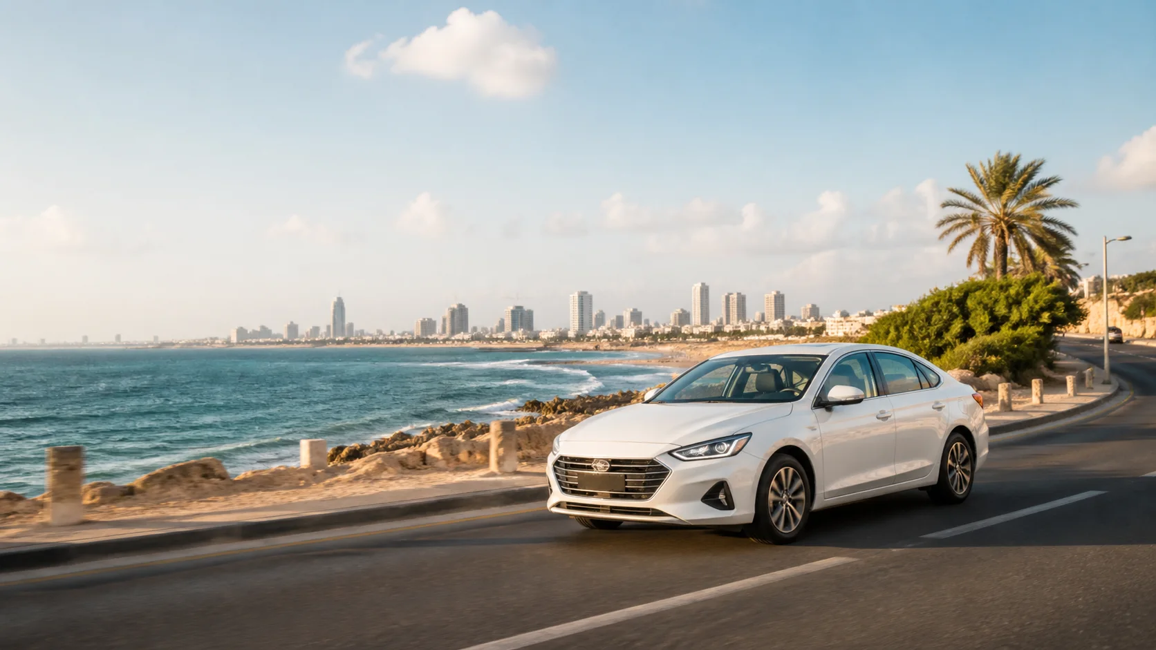 Illustrative Israel car hire scene