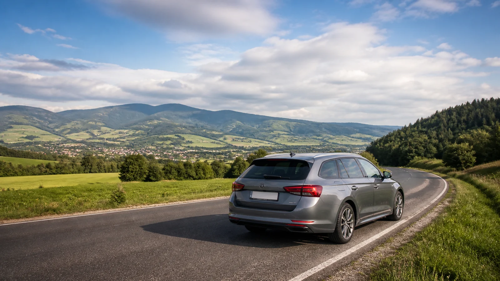 Illustrative Slovakia road-trip scene for Bratislava Car Hire